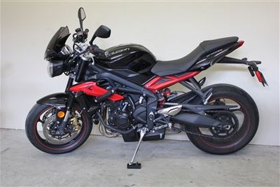 2011 Triumph Street Triple R Black with red trim