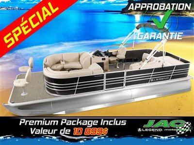 2016 Legend Boats Ponton Bayshore EXT Mercury 25 EL Bateau pêche **Premium package 10,889$ Inclus